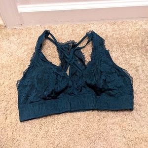 Maurices medium dark green lace bralette